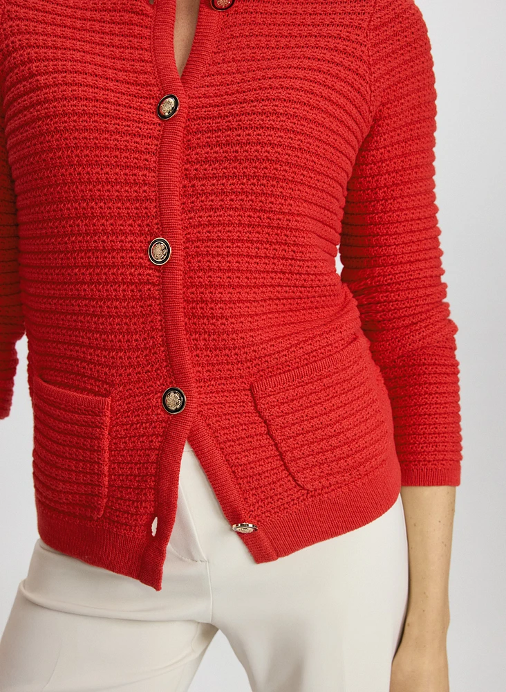 Textured Knit Cardigan