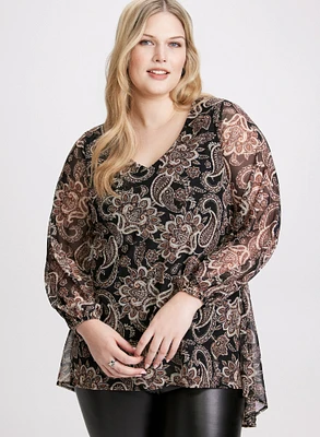 Chiffon Paisley Tunic