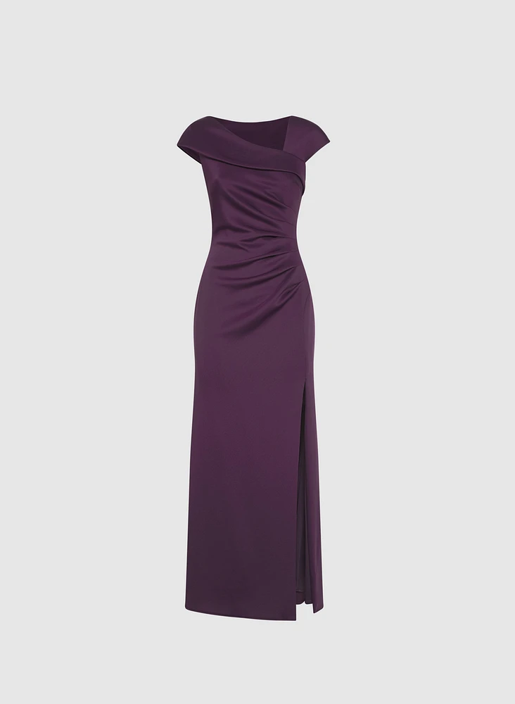 Asymmetric V-Neck Dress