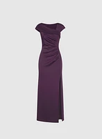 Asymmetric V-Neck Dress