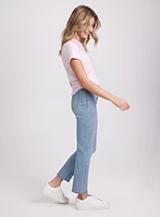 Sketch Floral Straight-Leg Jeans