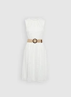 Robe crochetée à ceinture