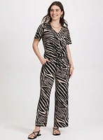 Zebra Print Top & Olivia Zebra Print Wide-Leg Pants