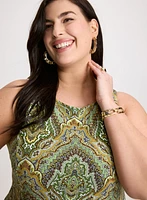 Robe paisley à fente avant