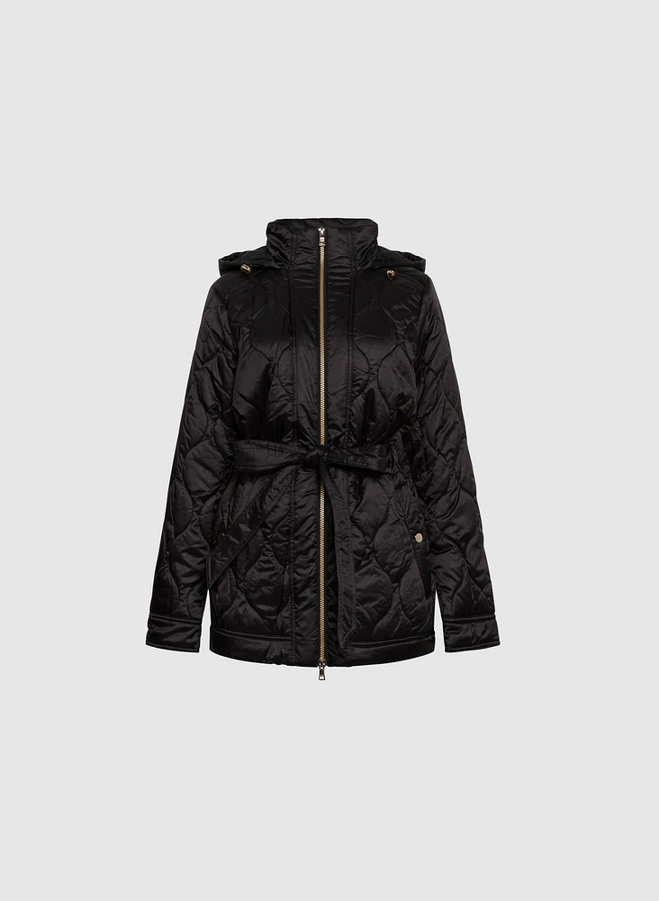 Belted Puffer Coat