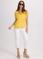 Blouse en coton à manches bouffantes