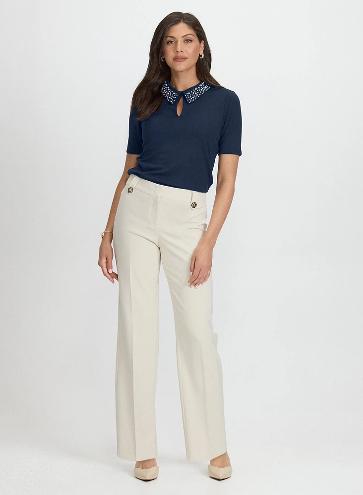 Pearl Detail Top