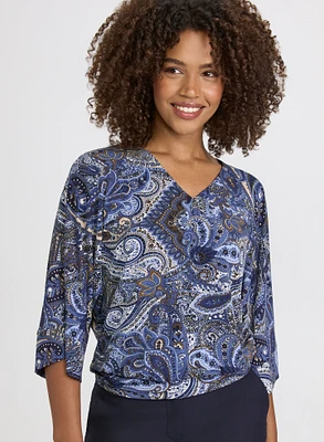 Blouse à motif paisley