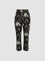 Pantalon floral à jambe large