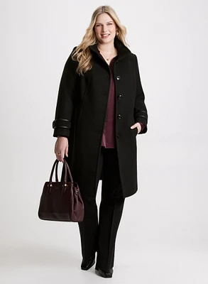 Belted Wool-Blend Coat