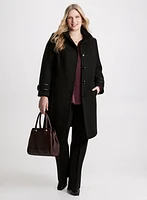 Belted Wool-Blend Coat