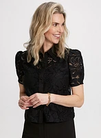 Puff Sleeve Lace Blouse