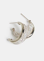 Boucles d'oreilles en anneaux à cristaux