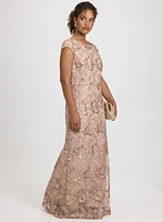 Tulle Sequined Floral Dress