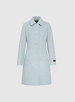 Manteau en mélange de laine à col chemisier