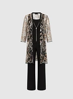 Jacket, Top & Pant Set