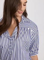 Blouse en coton rayée