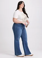 Patch Pocket Wide-Leg Jeans