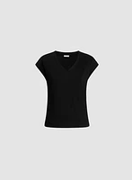 Short Sleeve V-Neck Top