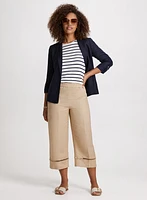 Tab Sleeve Blazer & Wide Leg Capris