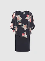 Robe à superposition en chiffon floral