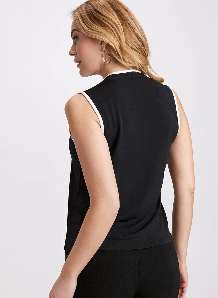 Camisole à bandes contrastantes