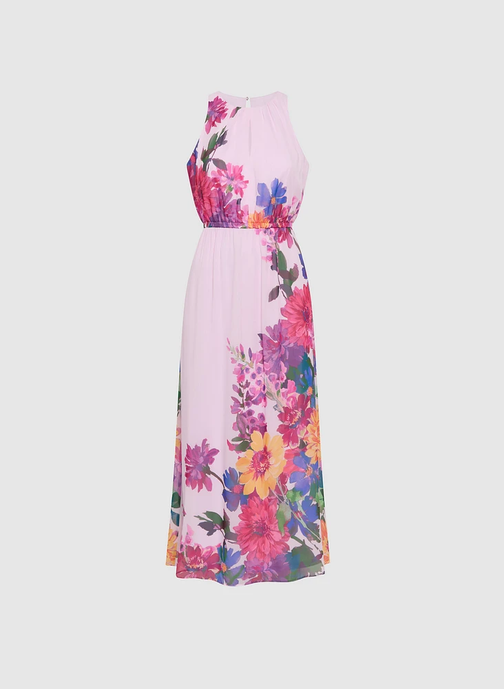 Robe en chiffon à imprimé floral