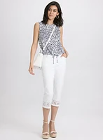 Printed Drawstring Top