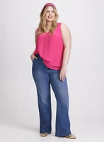 Blouse sans manches à effet superpos