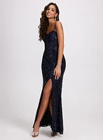 Lace & Sequin Maxi Dress