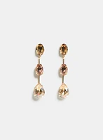 Tiered Stone Earrings