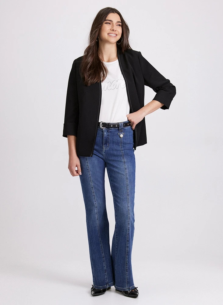 Twill Collarless Jacket