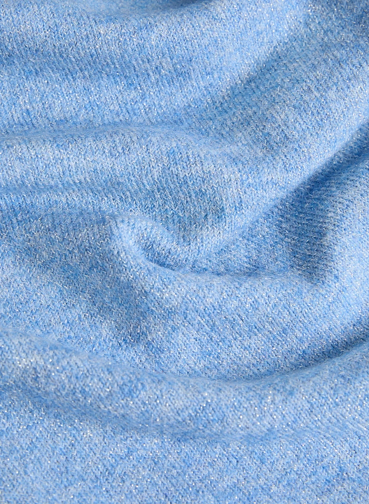 Ombre Mock Neck Knit Sweater