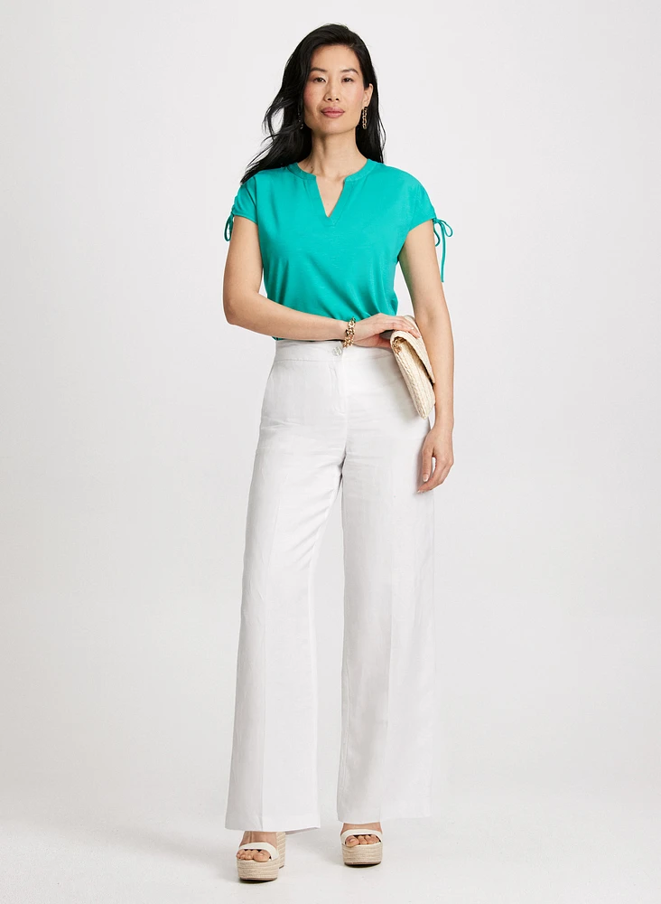 Modern Fit Linen-Blend Pants