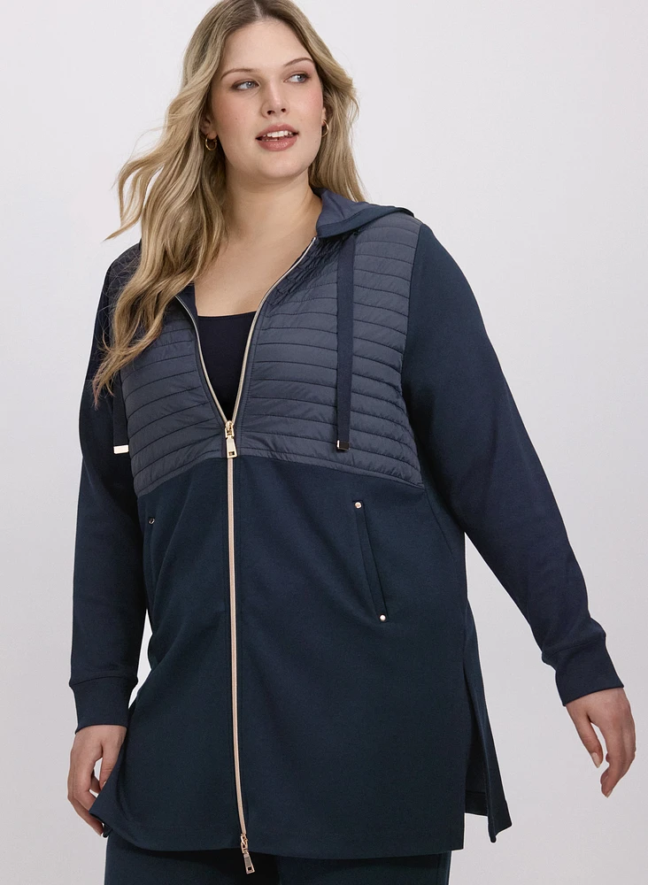Zip Nylon Trim Top