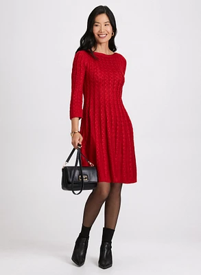 Cable Knit Sweater Dress