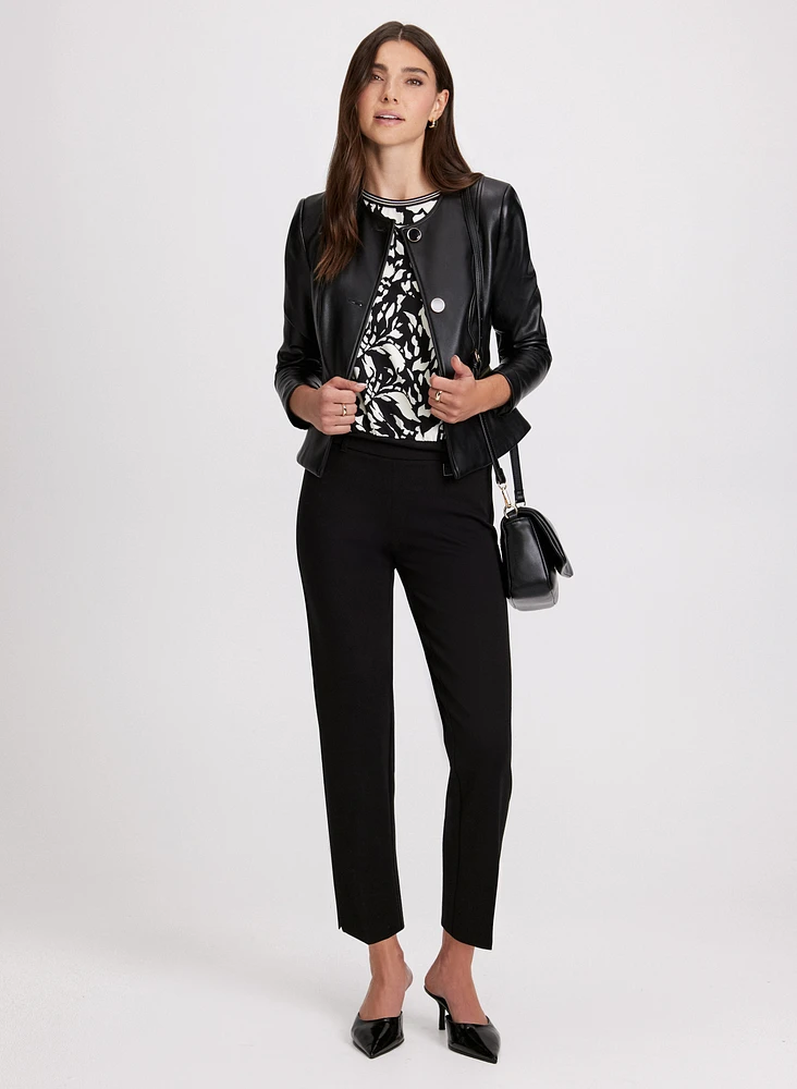 Peplum Jacket & Straight Leg Pants