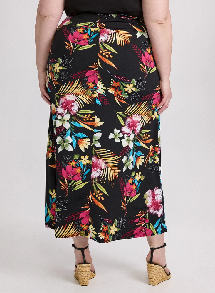 Jupe florale en jersey