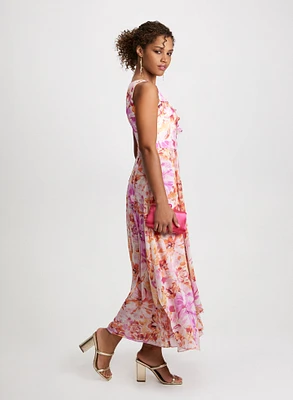 Floral Chiffon Maxi Dress