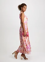 Floral Chiffon Maxi Dress