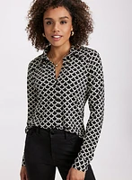 Geometric Print Blouse