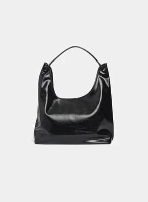 Vegan Leather Handbag & Pouch Set