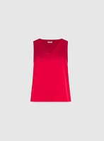 Blouse sans manches en satin