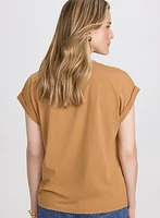 T-shirt à texte en paillettes