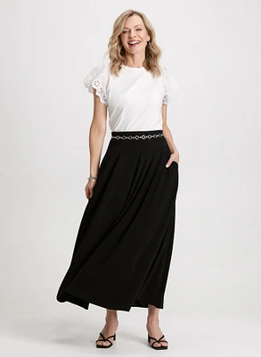 Eyelet T-Shirt & Maxi Skirt