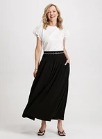 Eyelet T-Shirt & Maxi Skirt