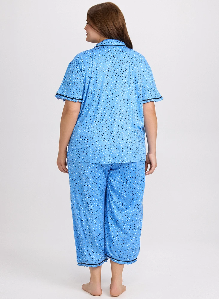 Dot Print Pyjama Set