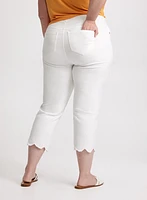 Pull-On Straight Leg Denim Capris