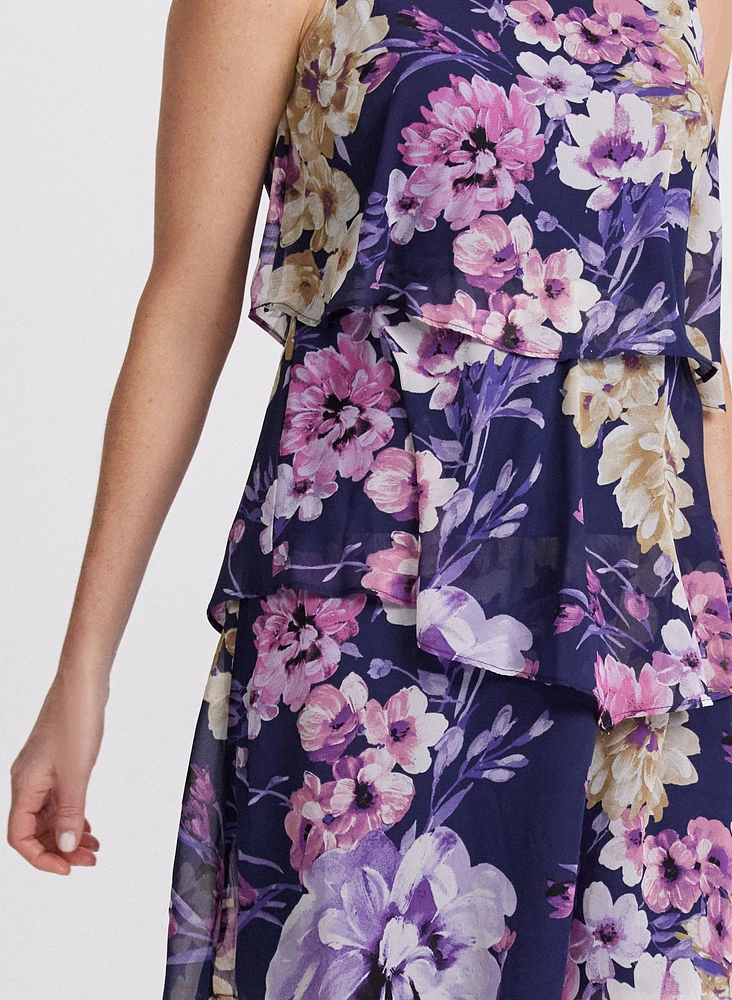 Tiered Floral Dress