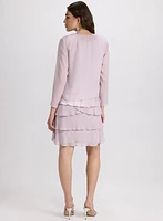 Embellished Jacket & Tiered Dress Set